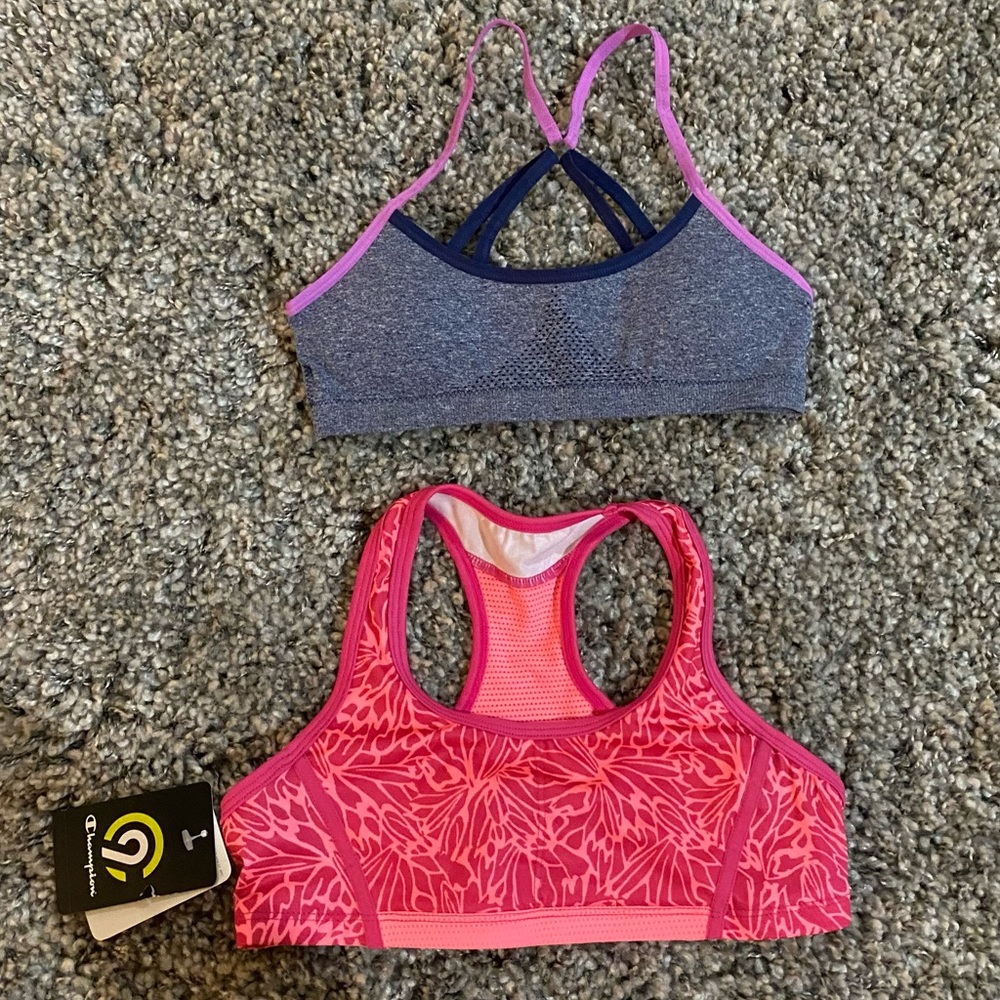 2 pack of girls sport bras